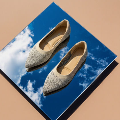 圖片 針織平底瑪莉珍鞋 (Knitted flat Mary Jane shoes)