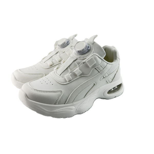 圖片 FOOTSPOT-白色旋轉鈕扣免繫鞋帶 運動鞋 (  White Slip-On Sneakers with Twist Lock Dial) 