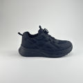 圖片 FOOTSPOT-黑色旋轉鈕扣免繫鞋帶透氣網面運動鞋 (FOOTSPOT – Black Breathable Mesh Sneakers with Twist Lock No-Tie Laces)